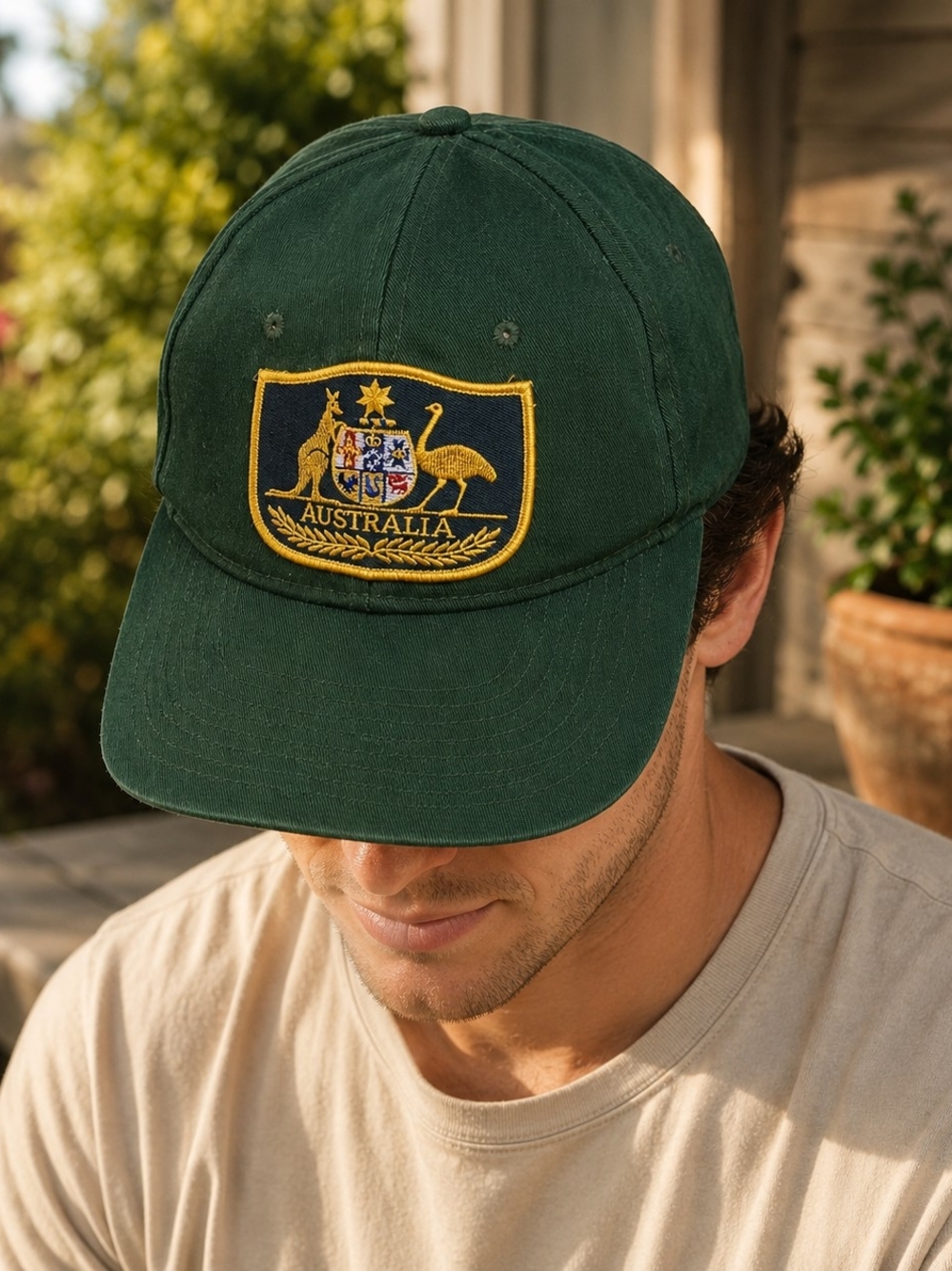 Green Vintage Australia Patch Baseball Cap